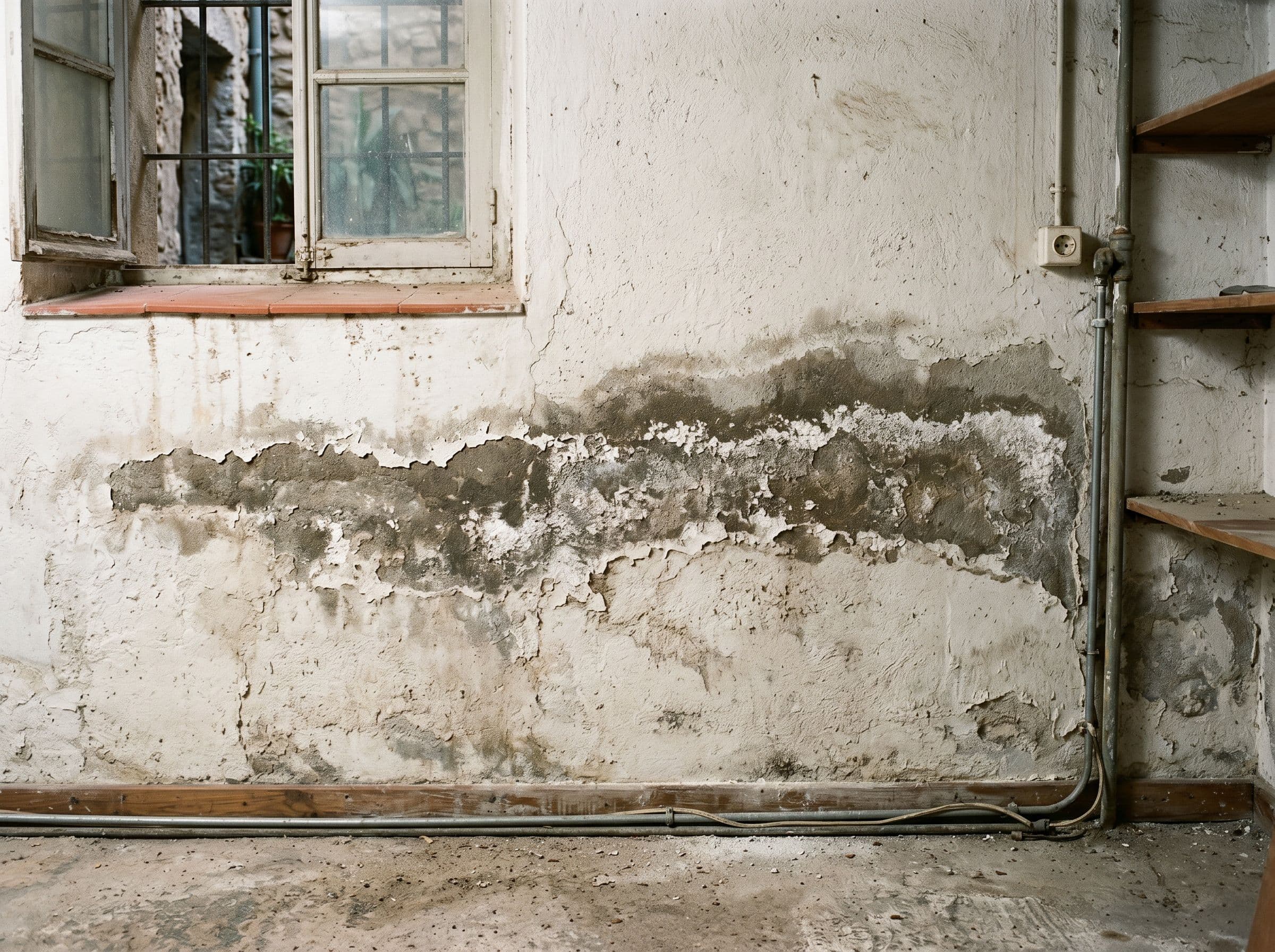 humedades por filtración lateral