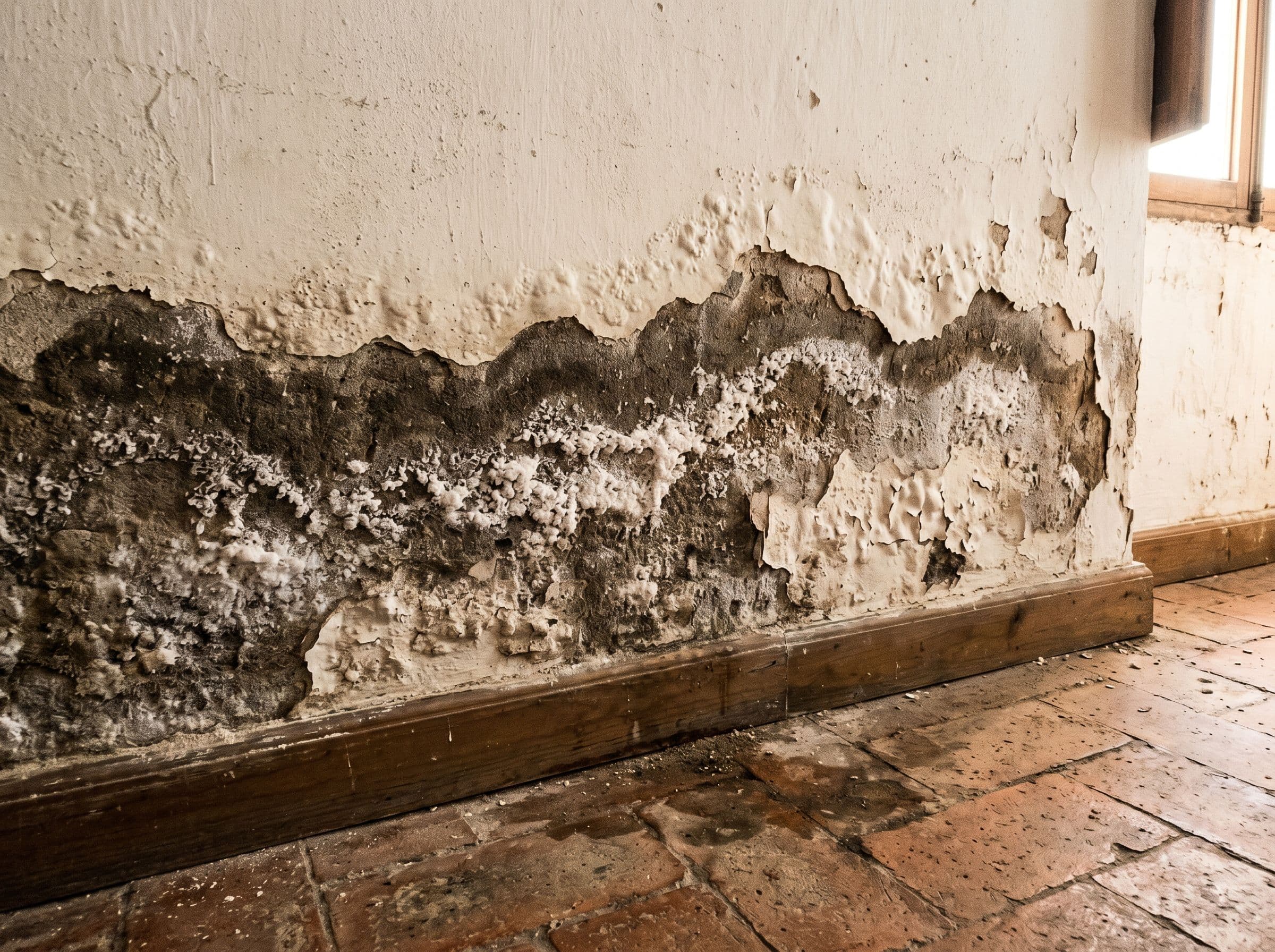 pared con humedades por capilaridad