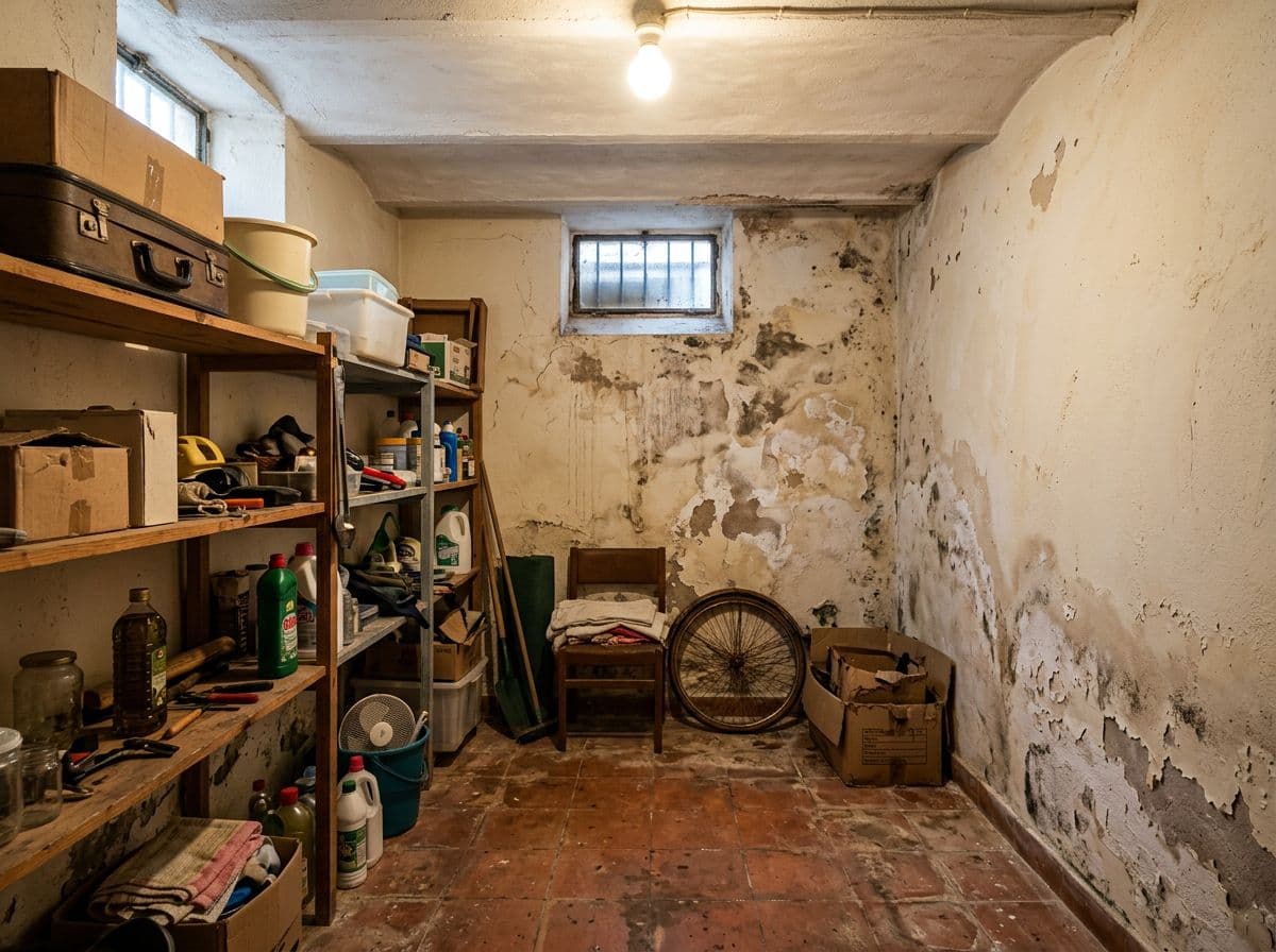 humedades en un sótano