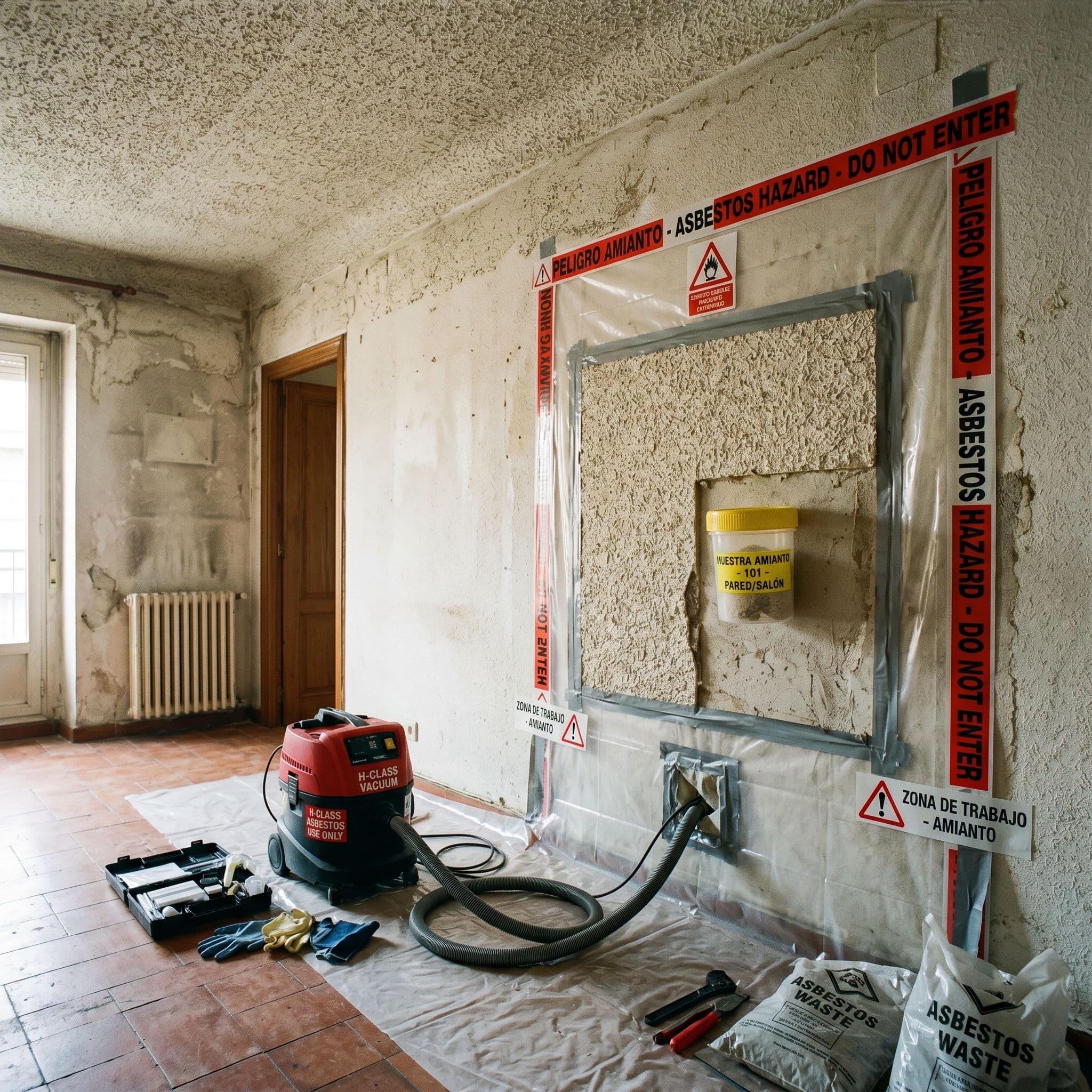 Vivienda anterior 1990 española gotelé sospechoso amianto