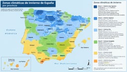 mapa de zonas climáticas de españa