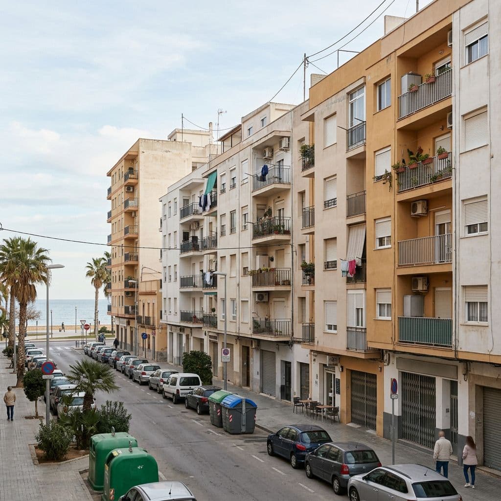 Zona residencial del litoral mediterráneo español, representativa de la zona climática B.